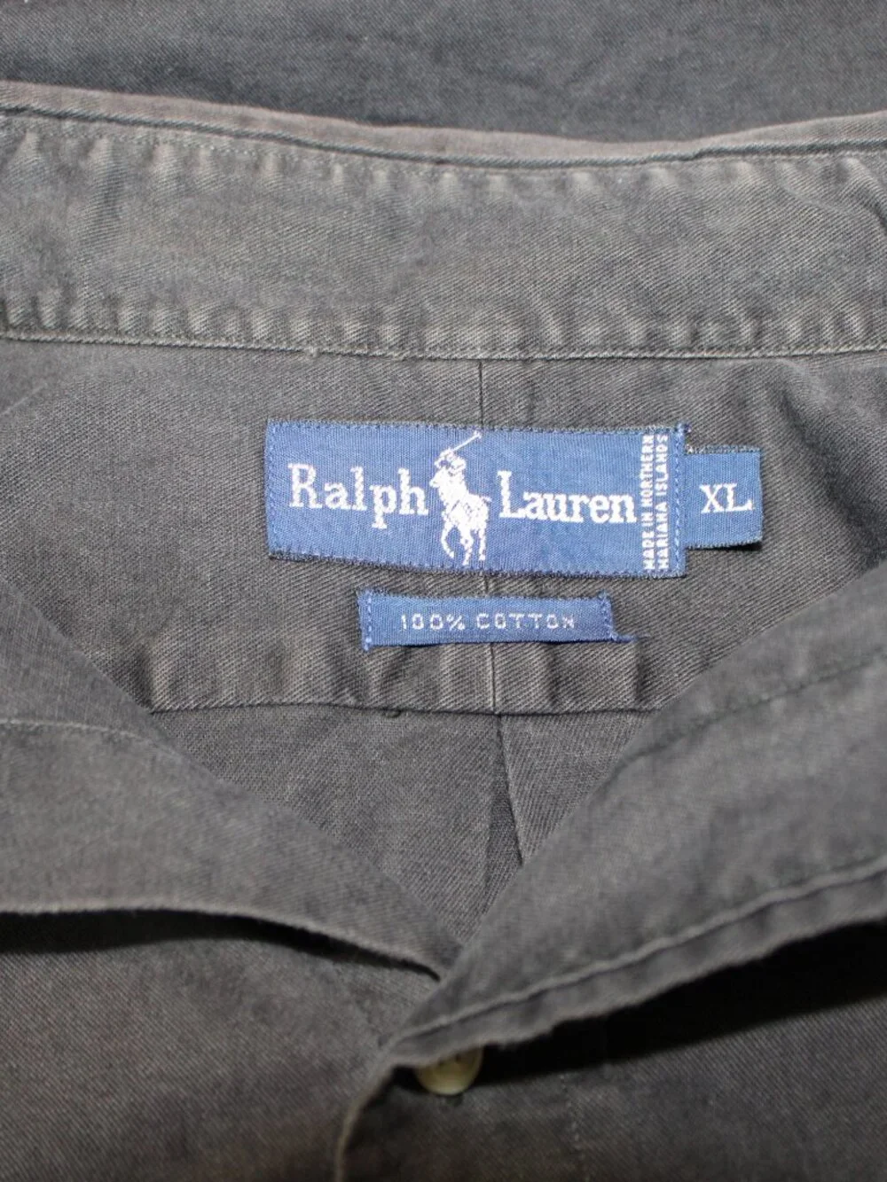 Polo Ralph Lauren Extra Large Black Classic Fit Cotton Oxford Button Down Shirt